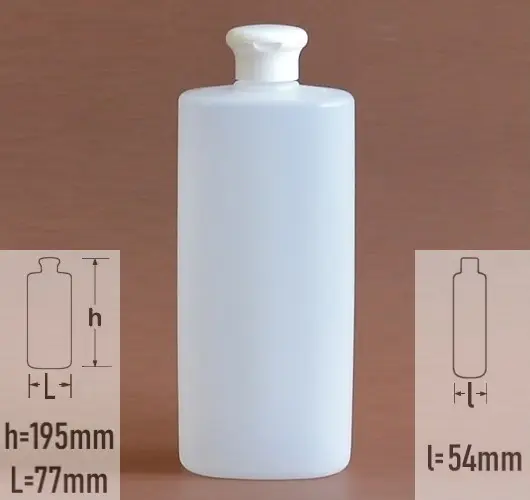 Sticla plastic 500ml culoare semitransparent cu capac flip-top alb